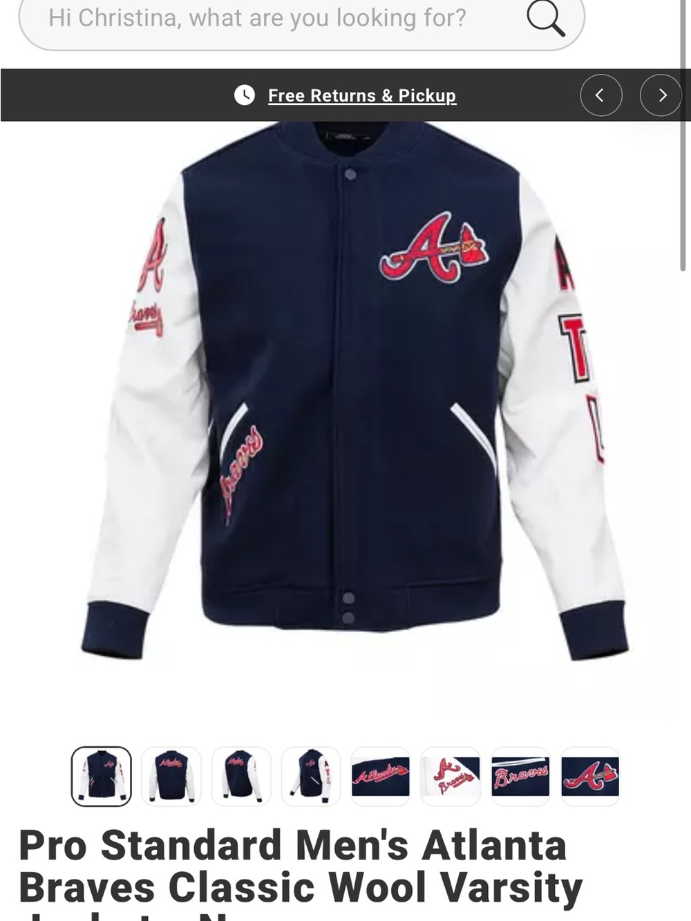 Men’s Atlanta Braves Varsity Jacket